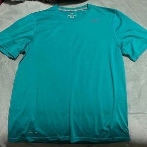 Nike Mens Medium Teal Dri-Fit Shirt